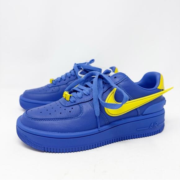 Nike Air Force 1 x AMBUSH Warriors Colorway Blue Yellow Sneakers US 6.5 - Picture 1 of 8
